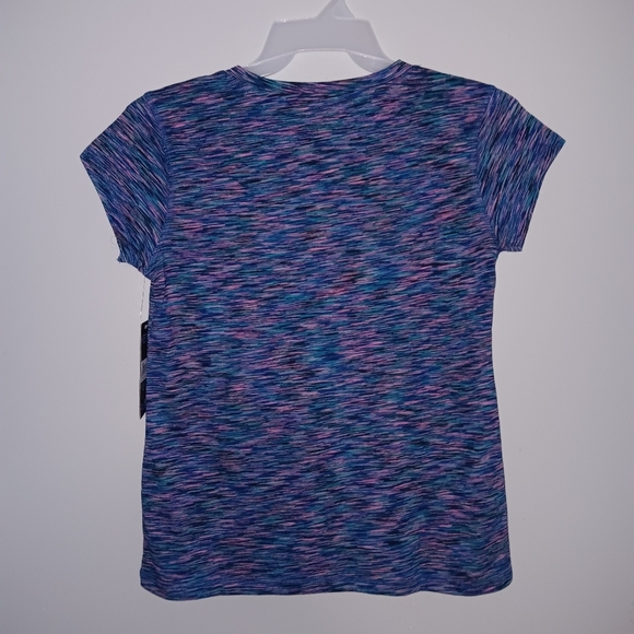 Beverly hills women's athletic top size M short sleeve multi-color pink and blue - Picture 2 of 4